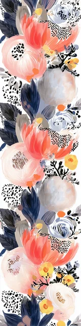 Free flower bookmark featuring orange flowers with collected white blooms